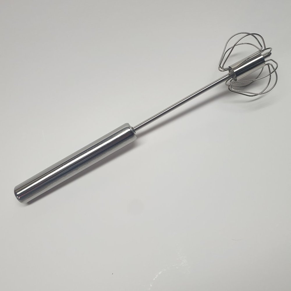 1 Piece Semi Automatic Egg Pancake Beater Stainless Steel Kitchen Utensil New